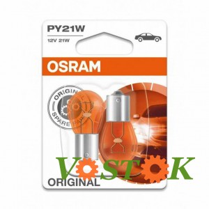 Лампа PY21W 12V 21W BAU15s ORANGE (блістер 2 шт.)
